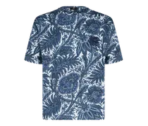 T-shirt Stampata Con Logo, Uomo, Blu Navy