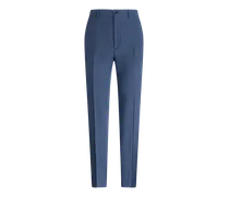 Pantalone In Lana Vergine, Uomo, Azzurro