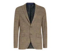 Giacca In Jersey Disegno Check, Uomo, Beige