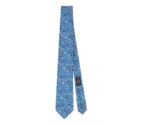 Cravatta In Seta Con Micro Paisley, Uomo, Azzurro