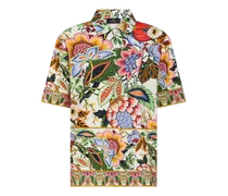 Camicia In Cotone Stampato, Donna, Multicolor
