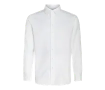 Camicia In Cotone Con Stampa Cravatteria, Uomo, Bianco