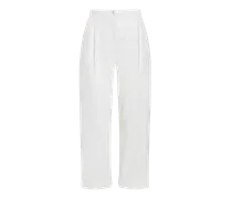 Pantaloni Chino Cropped, Donna, Bianco
