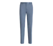 Pantaloni Con Micro Motivi Geometrici, Uomo, Azzurro