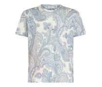 T-shirt Paisley Ornamentale, Uomo, Bianco
