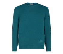 Maglia In Cashmere Con Logo, Uomo, Verde