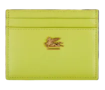 Porta Carte Di Credito In Pelle Con Pegaso, Donna, Verde