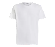 T-shirt Con Ricamo Floreale, Uomo, Bianco