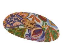 Fermaglio Per Capelli In Cotone Jacquard, Donna, Multicolor