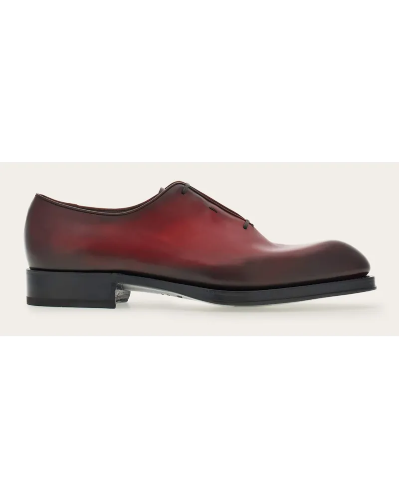 Ferragamo Uomo Oxford Tramezza con allacciatura coperta Rosso Rosso