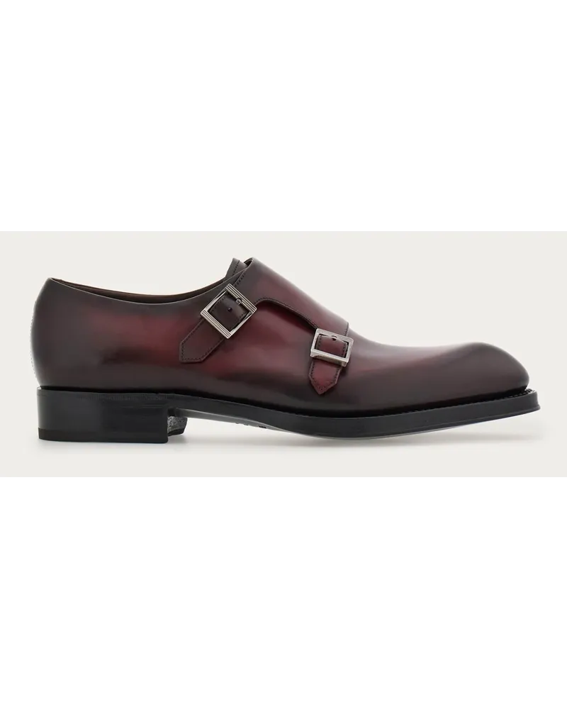 Ferragamo Uomo Double monkstrap Tramezza Rosso Rosso