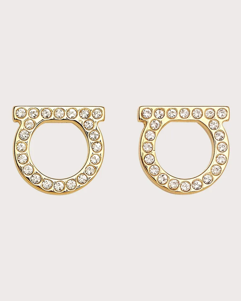 Ferragamo Donna Orecchini Gancini Crystals - L Oro Oro