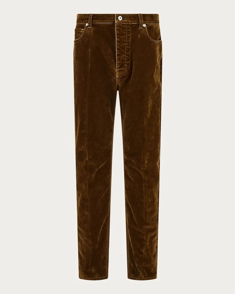 Ferragamo Uomo Pantalone 5 tasche Marrone Marrone