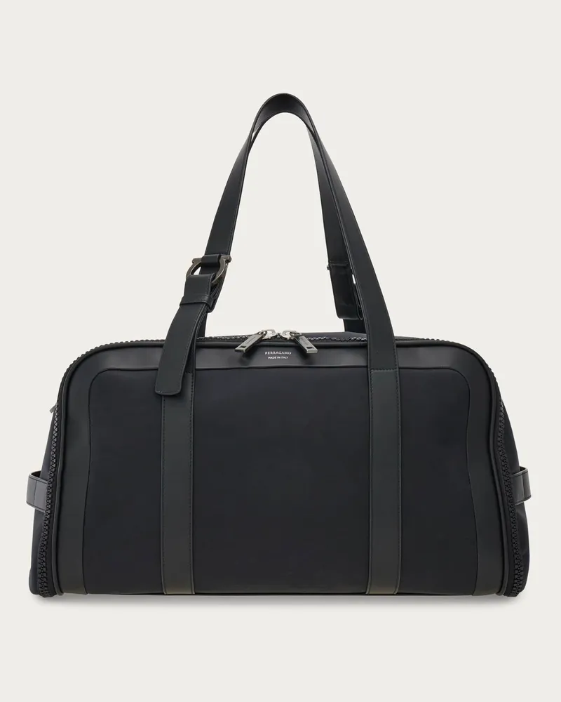 Ferragamo Uomo Borsa weekend ripiegabile Nero Nero