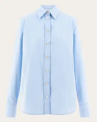 Ferragamo Donna Camicia in popeline Blu Blu