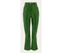 Donna Pantaloni 5 tasche in nappa Verde