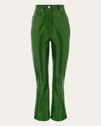 Ferragamo Donna Pantalone 5 tasche in nappa Verde Verde