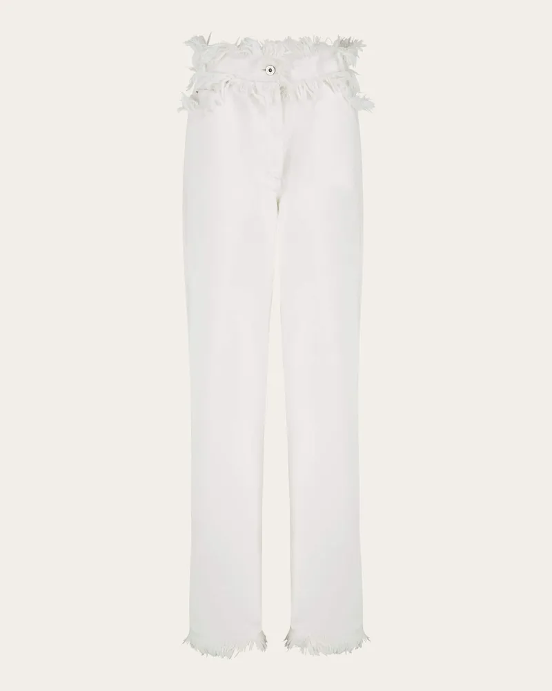 Ferragamo Donna Denim con sfrangiature Bianco Bianco