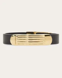 Ferragamo Uomo Bracciale con firma Nero Nero