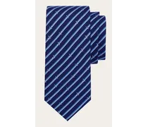 Uomo Cravatta in seta stampa Tinta Blu