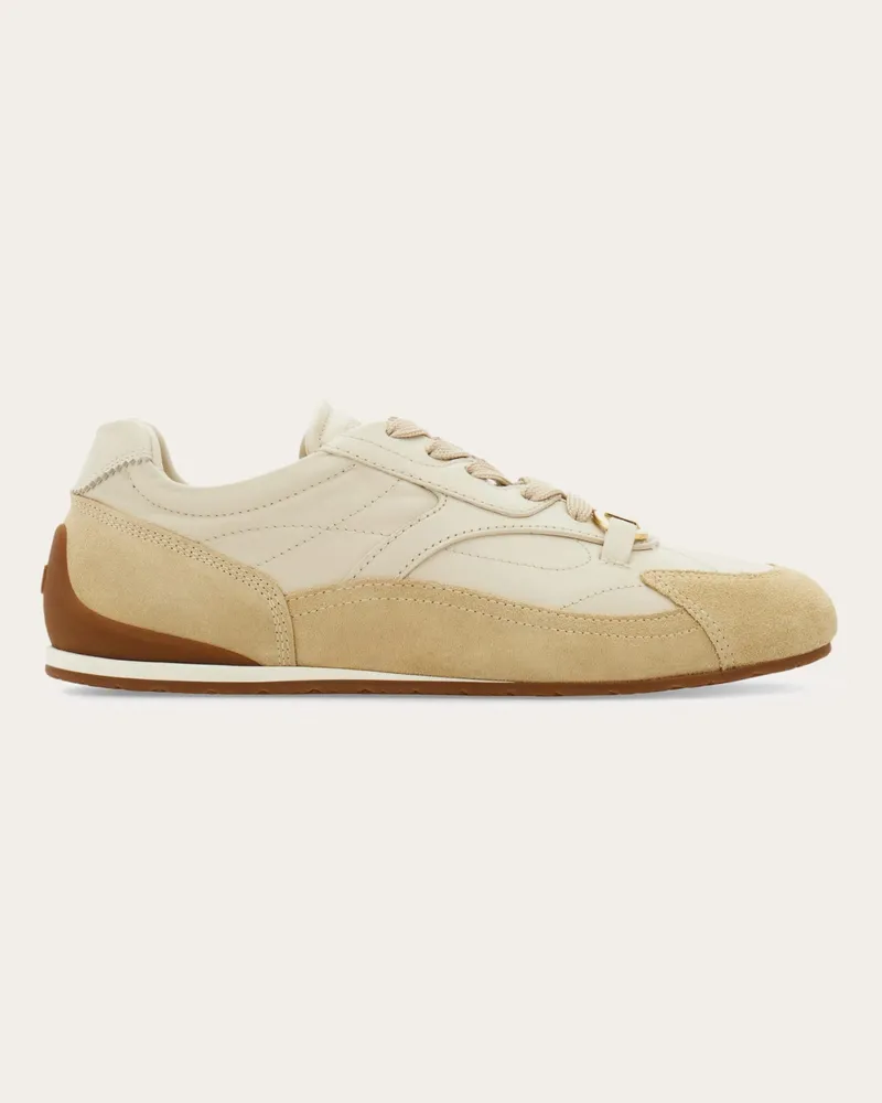 Ferragamo Donna Sneaker ornamento Gancini Bianco Bianco