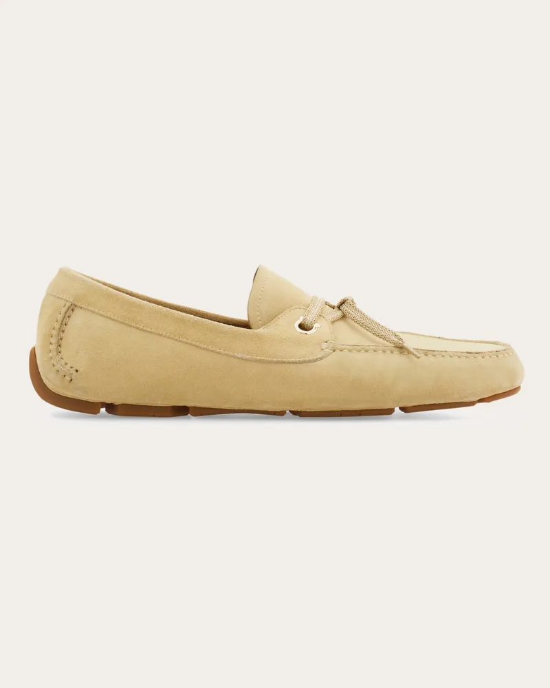 Ferragamo Uomo Driver con stringa Beige Beige