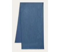 Uomo Sciarpa in misto cashmere jacquard Blu