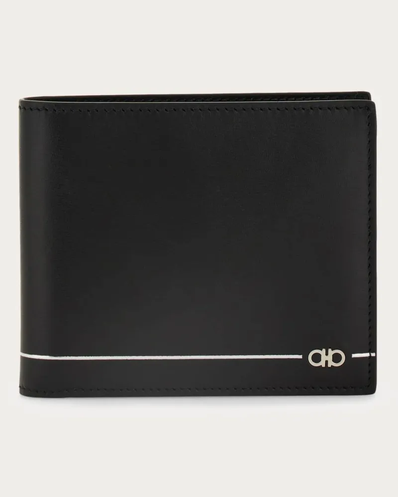 Ferragamo Uomo Portafoglio Gancini Nero Nero