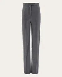 Ferragamo Donna Pantalone a vita alta Grigio Grigio