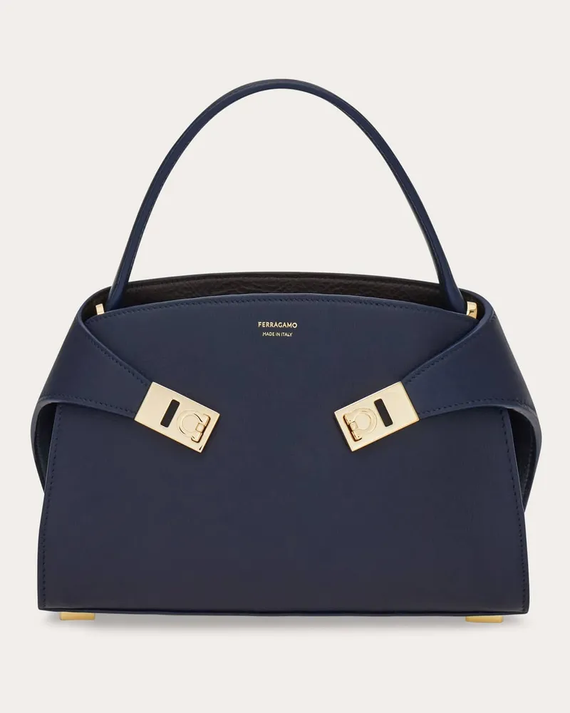Ferragamo Donna Borsa a mano Hug Soft bicolor (XS) Blu Blu