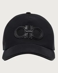 Ferragamo Uomo Cappellino Gancini Nero Nero