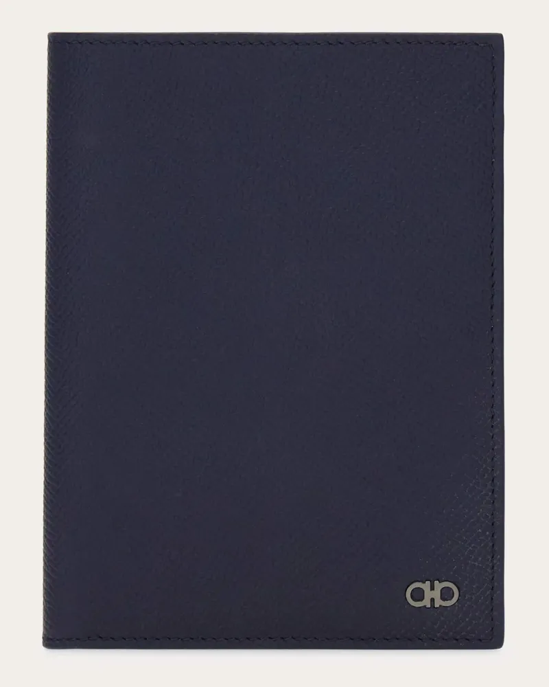 Ferragamo Uomo Porta passaporto Gancini Blu Blu