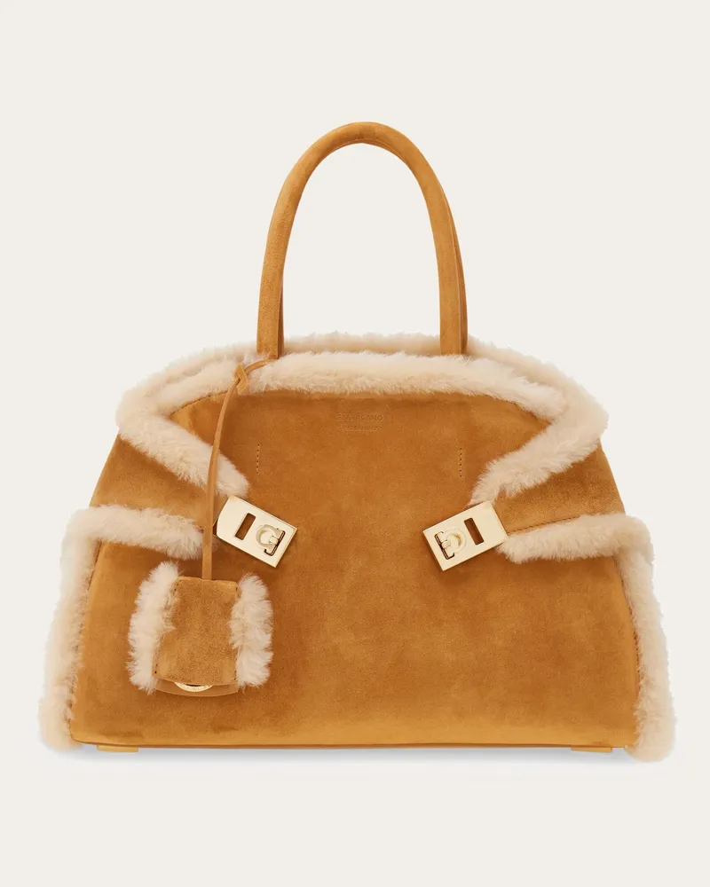 Ferragamo Donna Borsa a mano Hug (M) Beige Beige