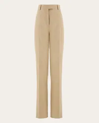 Ferragamo Donna Pantalone sartoriale in misto lino Grigio Grigio