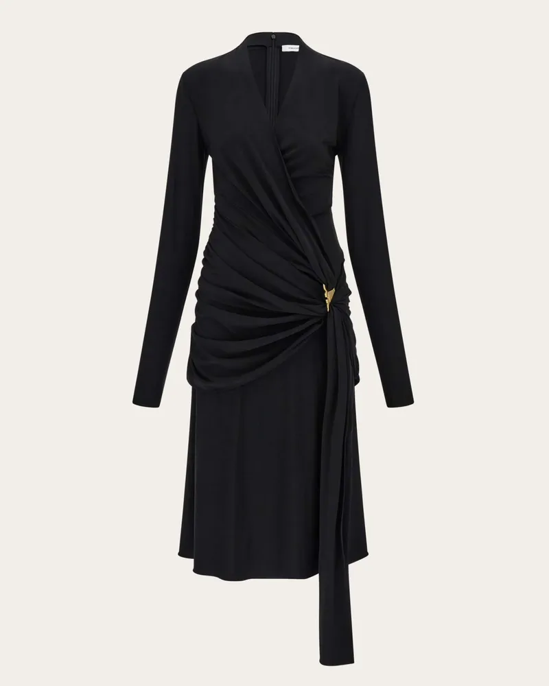 Ferragamo Donna Abito con drappeggio Nero Nero