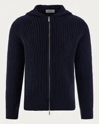 Ferragamo Uomo Cardigan con cappuccio Blu Blu