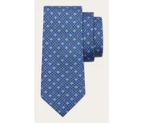 Uomo Cravatta in seta stampa Volpe Blu