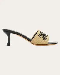 Ferragamo Donna Slide in jacquard con logo Arancione Arancione