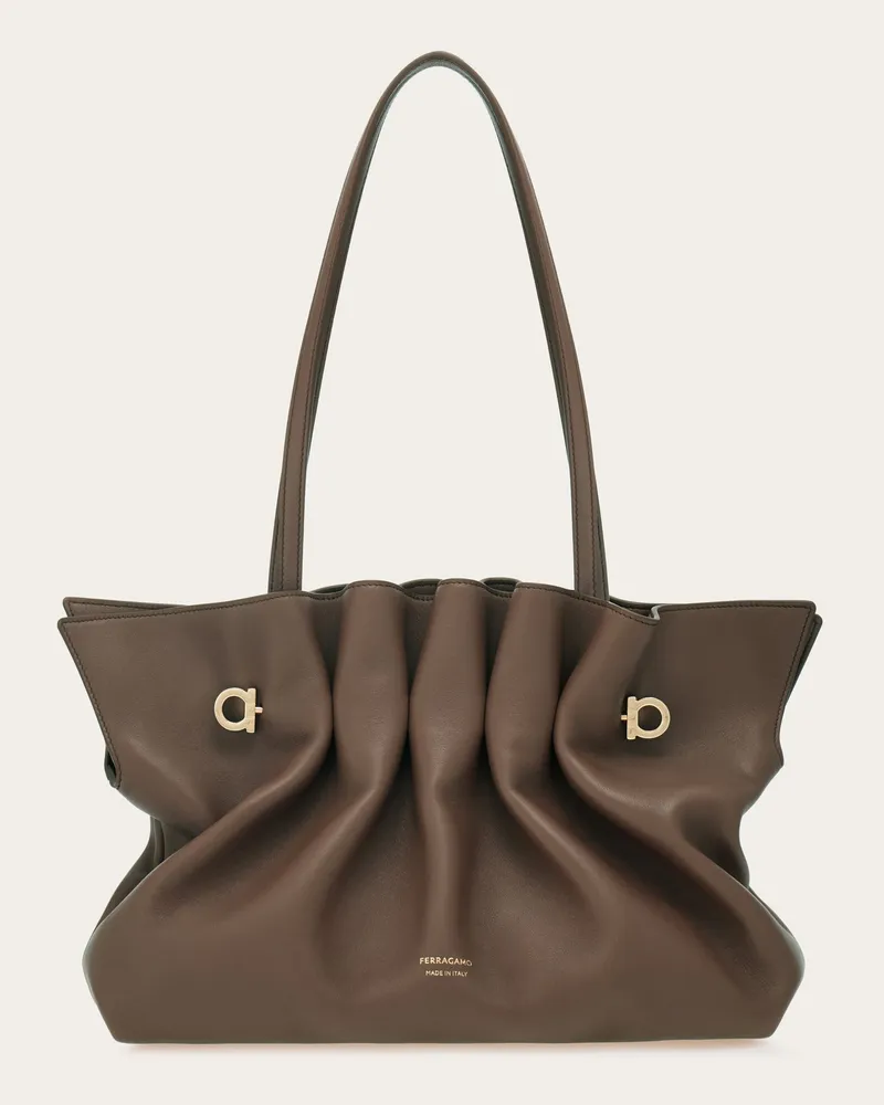 Ferragamo Donna Ferragamo Soft-bag (M) Grigio Grigio