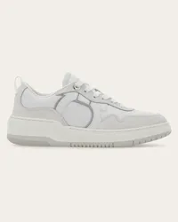 Ferragamo Donna Sneaker dettaglio Gancini Bianco Bianco