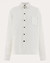 Ferragamo Donna Camicia impunturata Bianco Bianco