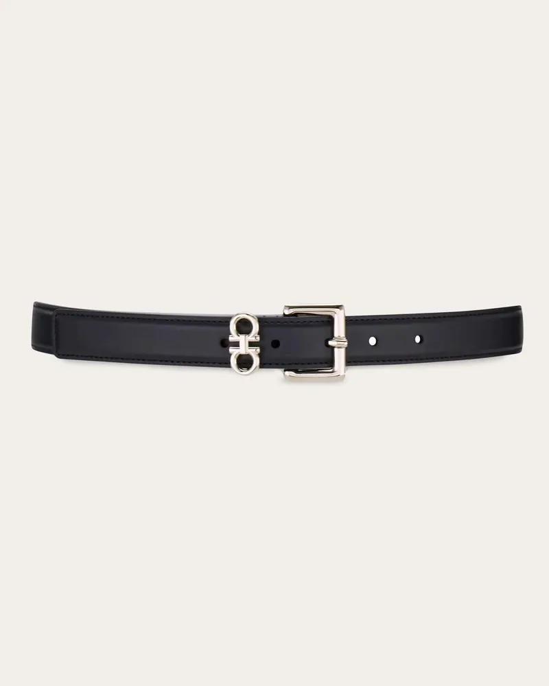 Ferragamo Donna Cintura fissa con doppio Gancini Blu Blu