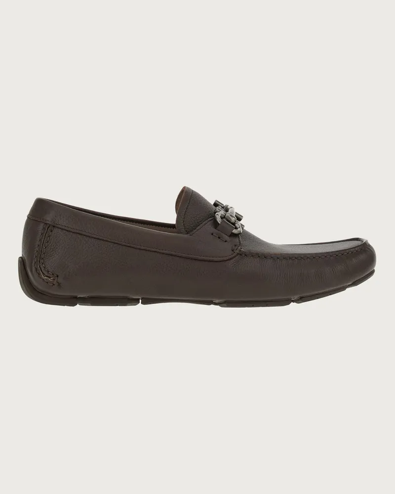 Ferragamo Uomo Driver ornamento Gancini Marrone Marrone
