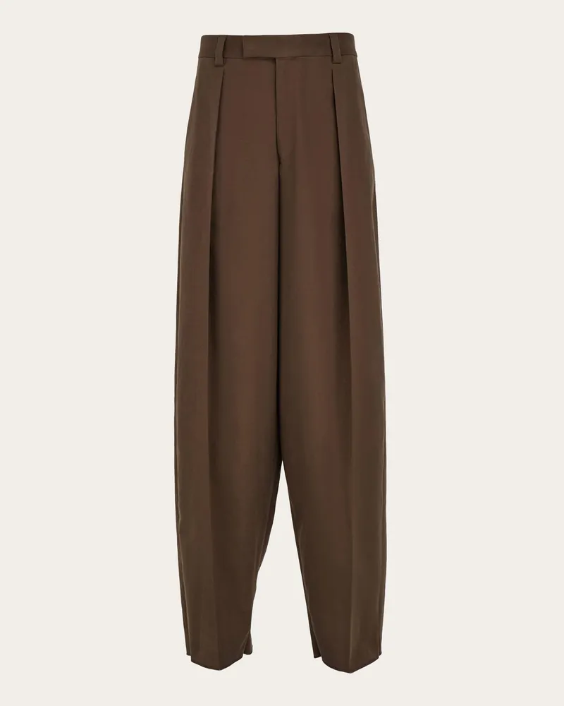 Ferragamo Uomo Pantalone con pince Grigio Grigio