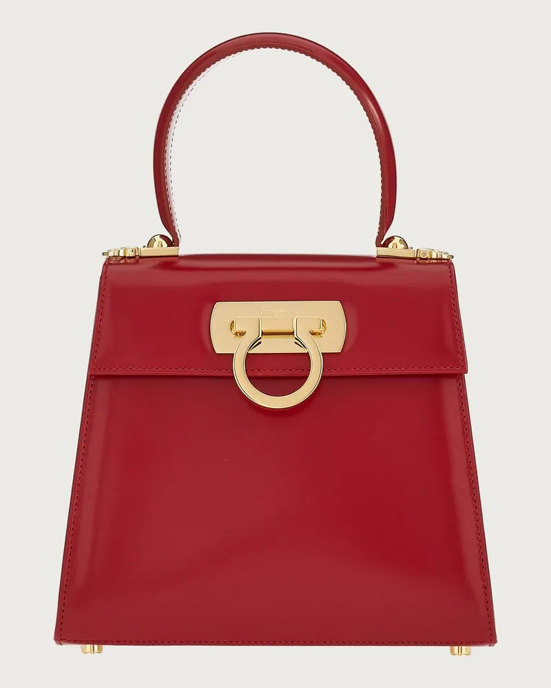 Ferragamo Donna Iconic Top Handle (S) Rosso Rosso