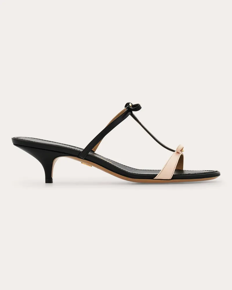 Ferragamo Donna Sandalo Mini Bow Nero Nero