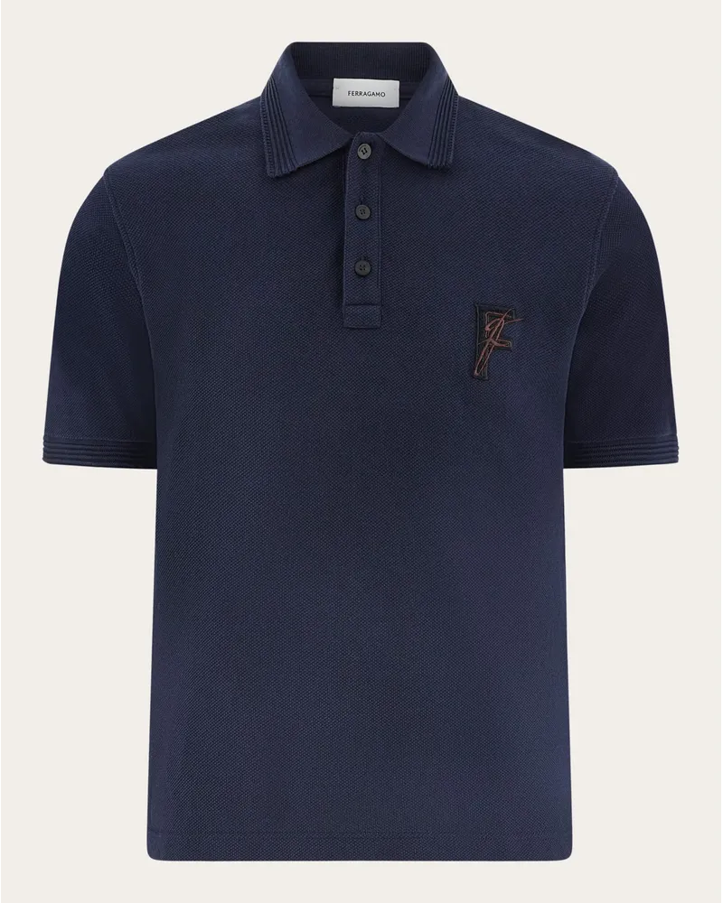 Ferragamo Uomo Polo in cotone biologico Blu Blu