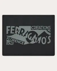 Ferragamo Uomo Porta carte di credito con logo Grigio Grigio