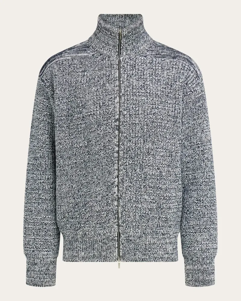 Ferragamo Uomo Cardigan con zip Bianco Bianco