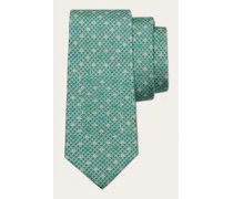 Uomo Cravatta in seta stampa Volpe Verde